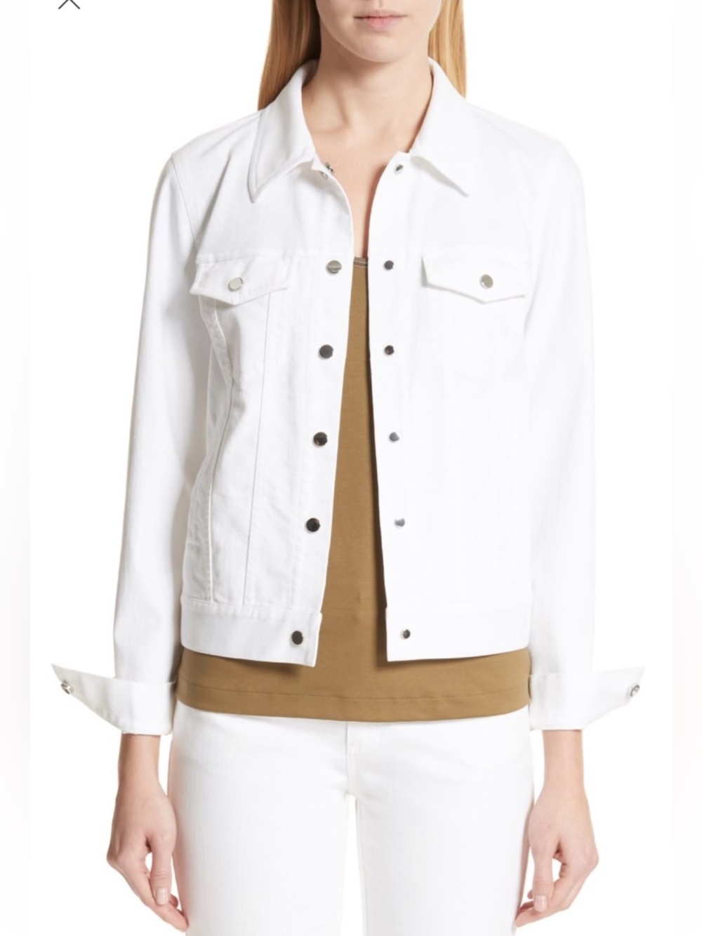 Lafayette 148 New York Destiny Denim Jacket in White